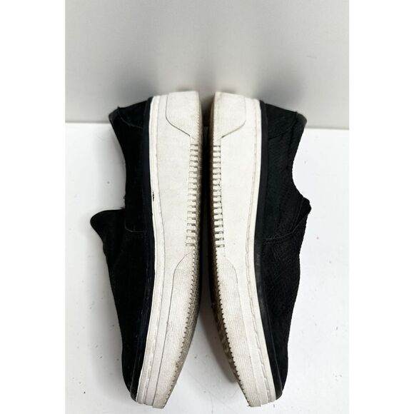 Dr. Scholl's Sneakers Everywhere Womens 6.5 Black Leather Slip-On Embossed Shoes - Picture 8 of 11